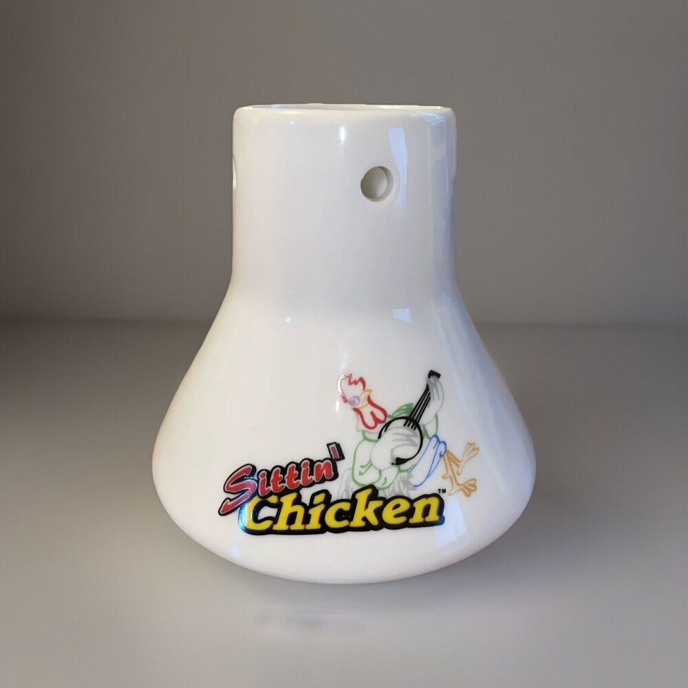 Cook's Choice Sittin' Chicken Ceramic Steamer Grill Smoke Roast Indoors Outdoors
